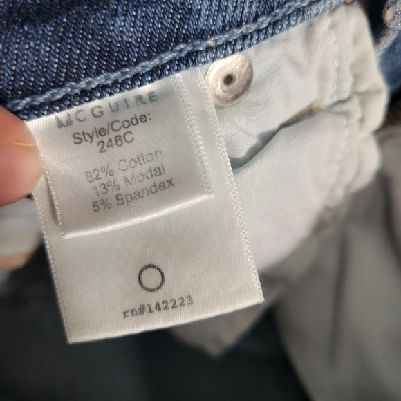 Mcguire Mrs Robinson Oh You Fancy Pearl Embellished Straight Leg Jeans - Picture 12 of 13